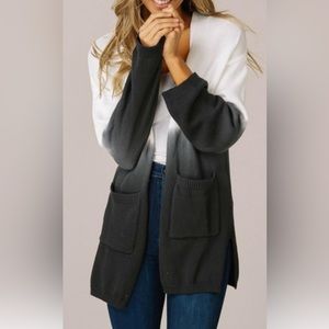 NWOT Listicle Black and White Crochet Cardigan M